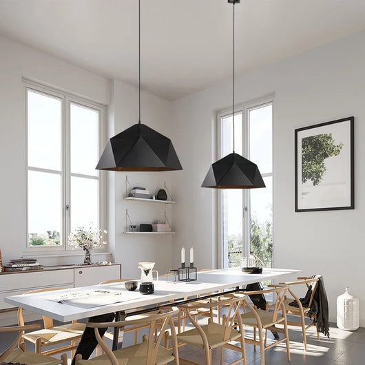 Lámpara Colgante Geométrica de Diseño Nórdico para Restaurante - Image 8