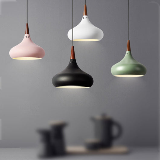 Lámpara Colgante de Madera Maciza Diseño Minimalista Moderno