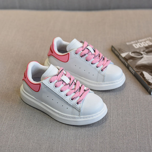 Tenis Blancos Infantiles Coreanos Versátiles