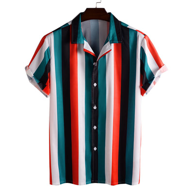 Camisa Casual de Hombre con Cuello Solapa y Estampado - Image 12