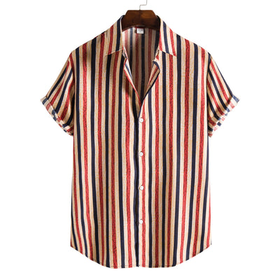 Camisa Casual de Hombre con Cuello Solapa y Estampado - Image 2