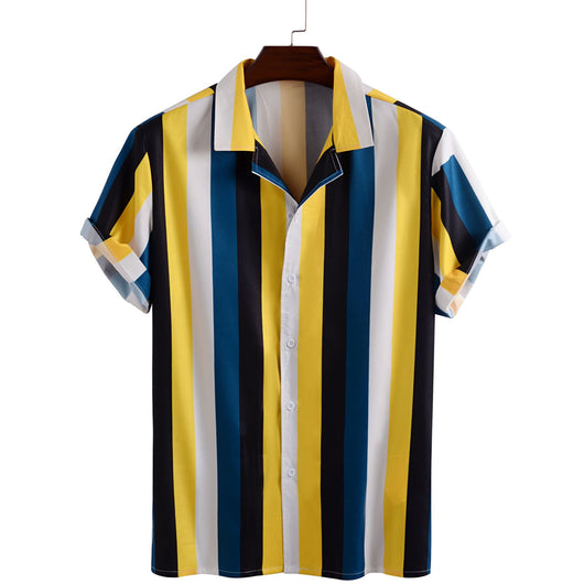 Camisa Casual de Hombre con Cuello Solapa y Estampado - Image 3