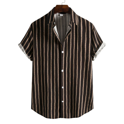 Camisa Casual de Hombre con Cuello Solapa y Estampado - Image 4