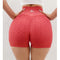 Pantalones Yoga Jacquard Cintura Alta Compresión de Cadera - Shorts Ajustados Fitness
