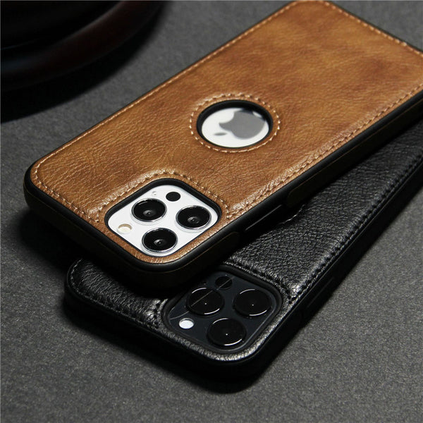 Funda Protectora de Cuero para Celular con Costuras Reforzadas