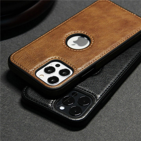 Funda Protectora de Cuero para Celular con Costuras Reforzadas