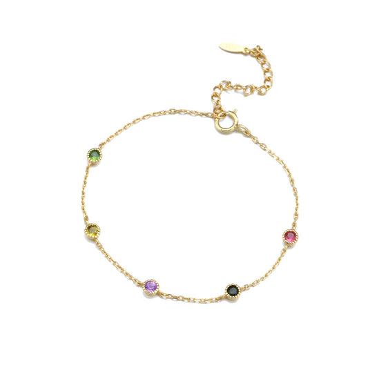 Pulsera de Plata Esterlina 925 con Turmalina - Diseño Elegante y Versátil para Mujer