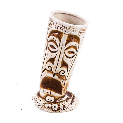 Taza Cerámica Tikí Rostro Humano - Vaso de Cerveza y Cóctel Estilo Isla de Pascua - Image 10