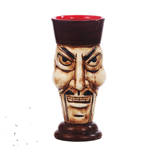Taza Cerámica Tikí Rostro Humano - Vaso de Cerveza y Cóctel Estilo Isla de Pascua - Image 5