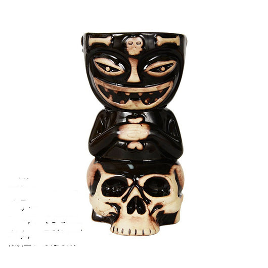Taza Cerámica Tikí Rostro Humano - Vaso de Cerveza y Cóctel Estilo Isla de Pascua - Image 6