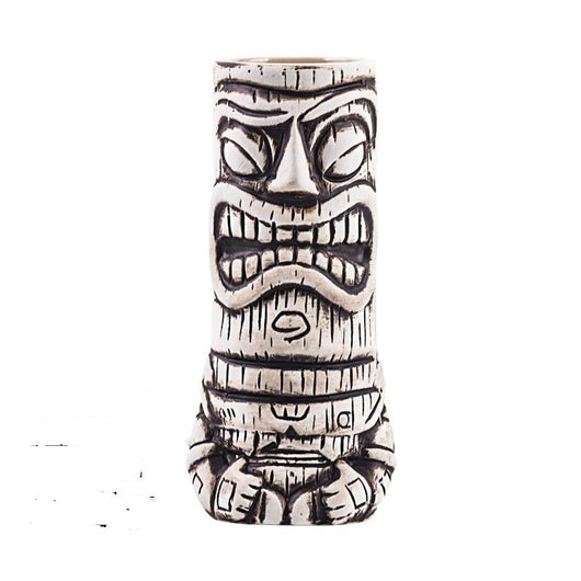 Taza Cerámica Tikí Rostro Humano - Vaso de Cerveza y Cóctel Estilo Isla de Pascua - Image 11