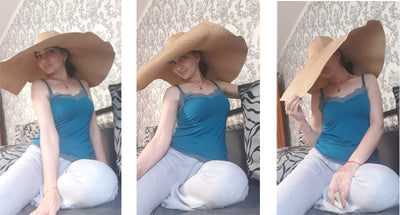 Sombrero de Playa Oversized 25cm de Ala Ancha para Mujer con Protección UV - Image 19