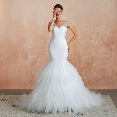 Vestido de Novia Cola de Sirena con Espalda Descubierta y Personalización
