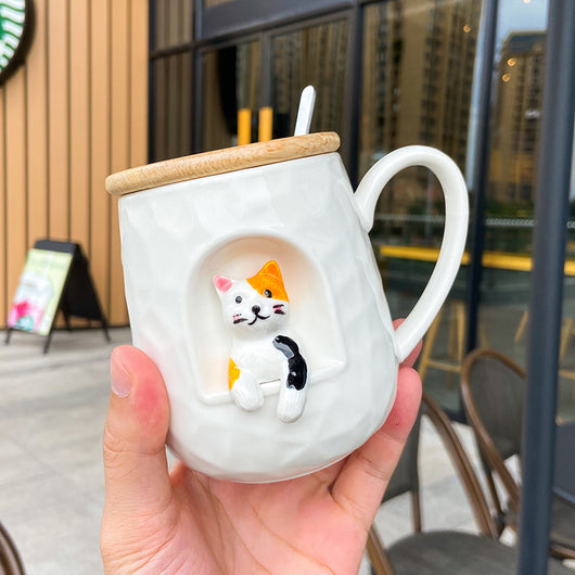 Taza Térmica Shiba Inu con Tapa y Relieve 3D - Vaso para Oficina - Image 2