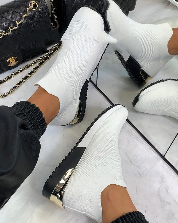 Zapatos Deportivos Elásticos Talla Grande para Mujer - Modelos Europeos de Importación