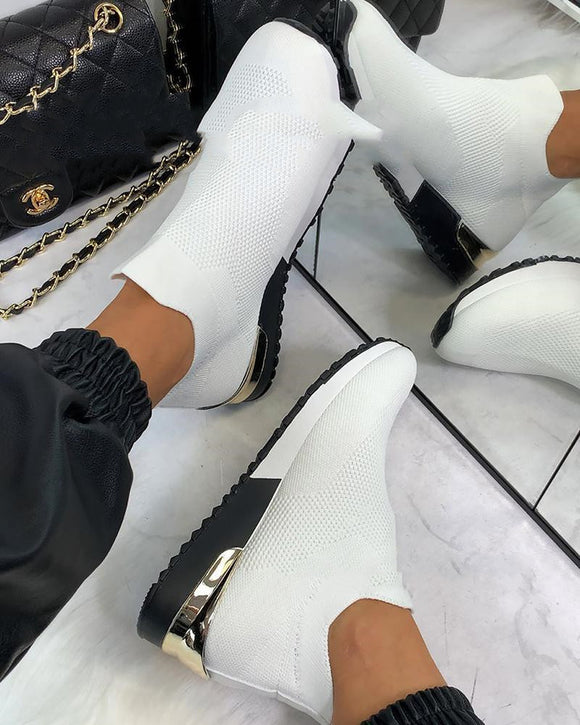 Zapatos Deportivos Elásticos Talla Grande para Mujer - Modelos Europeos de Importación