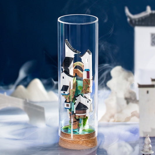 Casa Miniatura de Madera DIY con Botella Flotante - Villa Completa con Muebles - Image 7