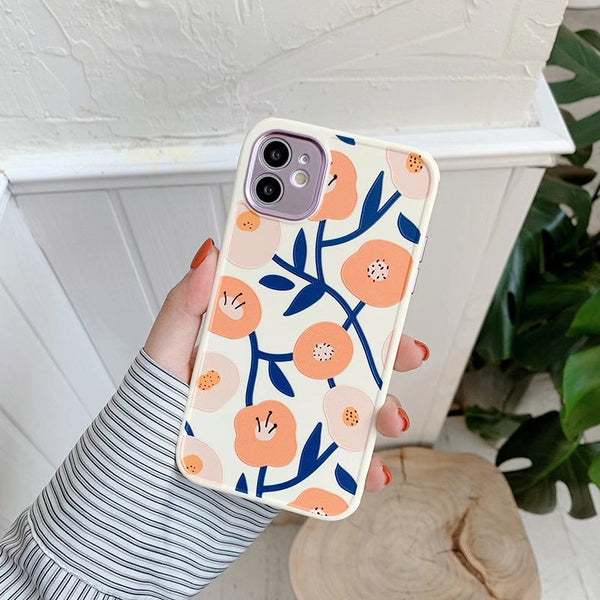 Funda Protectora de Teléfono Flor Amarilla con Protección Antigolpes