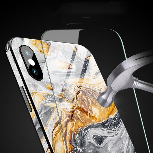 Funda Protectora de Lujo para iPhone con Cristal Templado y Mármol - Image 7