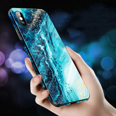 Funda Protectora de Lujo para iPhone con Cristal Templado y Mármol - Image 8