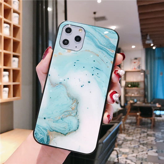 Funda Protectora de Lujo para iPhone con Cristal Templado y Mármol - Image 10