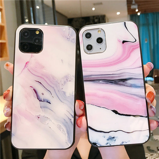 Funda Protectora de Lujo para iPhone con Cristal Templado y Mármol - Image 16