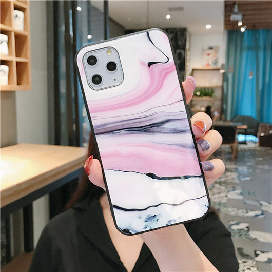 Funda Protectora de Lujo para iPhone con Cristal Templado y Mármol - Image 6