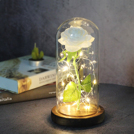 Rosa Eterna con Luz LED en Cúpula de Cristal - Regalo Perfecto para Damas de Honor - Image 14