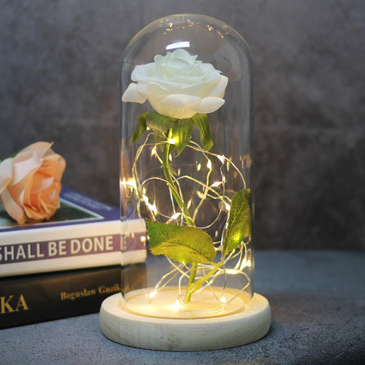 Rosa Eterna con Luz LED en Cúpula de Cristal - Regalo Perfecto para Damas de Honor - Image 13