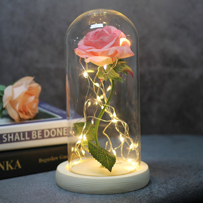 Rosa Eterna con Luz LED en Cúpula de Cristal - Regalo Perfecto para Damas de Honor - Image 10
