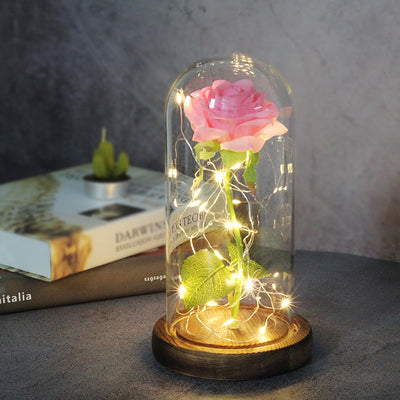 Rosa Eterna con Luz LED en Cúpula de Cristal - Regalo Perfecto para Damas de Honor - Image 11