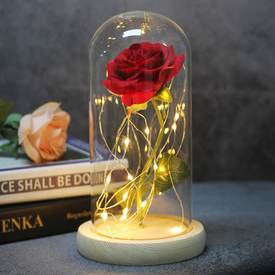 Rosa Eterna con Luz LED en Cúpula de Cristal - Regalo Perfecto para Damas de Honor - Image 8