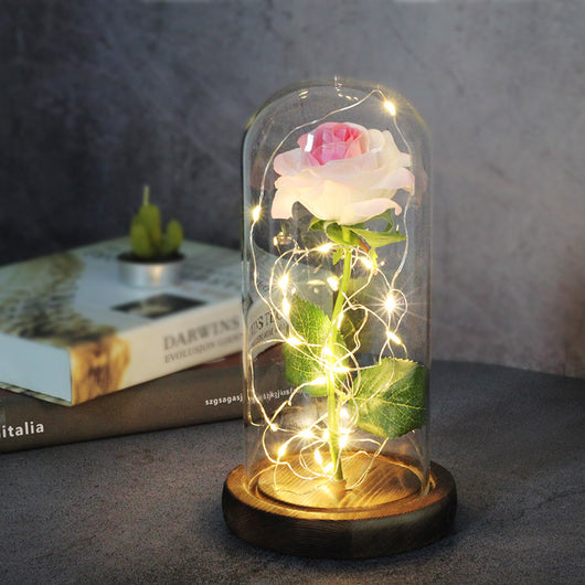 Rosa Eterna con Luz LED en Cúpula de Cristal - Regalo Perfecto para Damas de Honor - Image 12