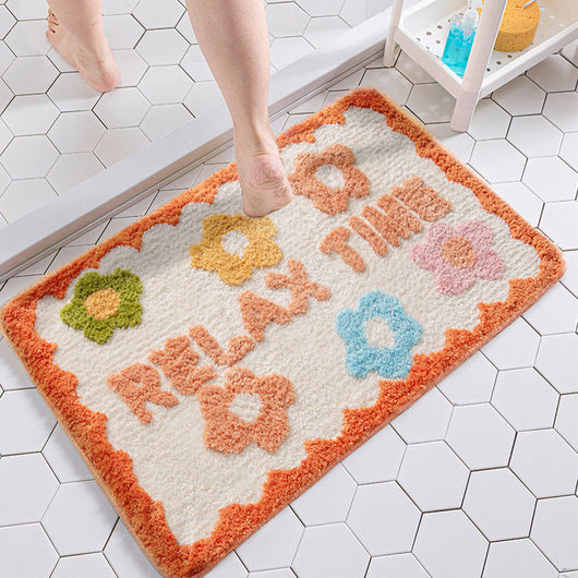 Tapete Floral Antideslizante para Baño - Diseño Moderno Ins - Image 2