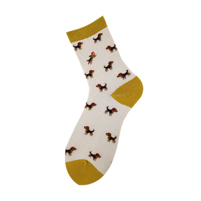 Calcetines Estampados para Parejas - Diseño Perros Cartoon Divertidos - Image 8