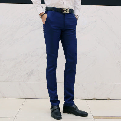 Pantalones Slim Rectos de Color Sólido para Hombre - Image 10