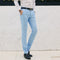 Pantalones Slim Rectos de Color Sólido para Hombre
