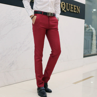 Pantalones Slim Rectos de Color Sólido para Hombre - Image 2