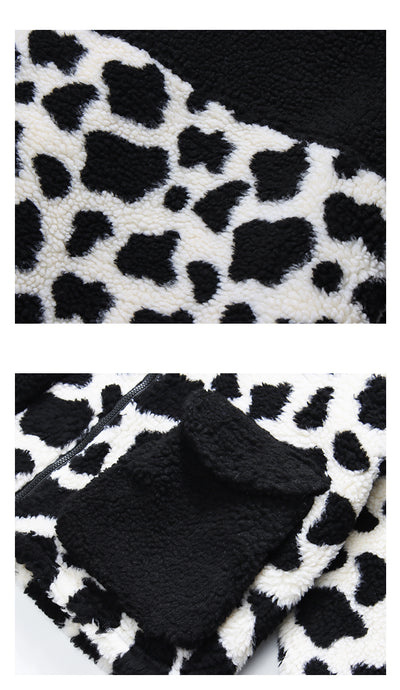 Abrigo de Lana Gruesa Estampado Animal Multicolor para Hombre y Mujer - Image 4