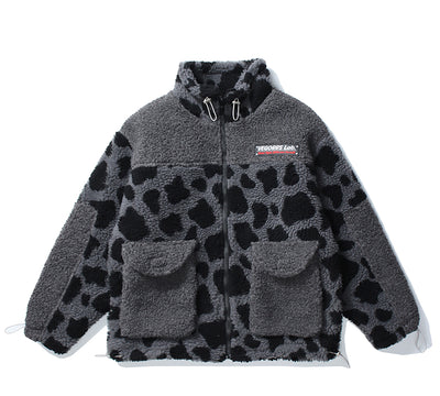 Abrigo de Lana Gruesa Estampado Animal Multicolor para Hombre y Mujer - Image 5