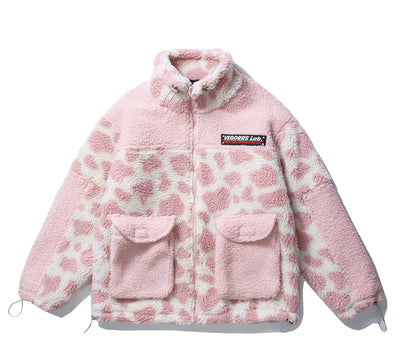 Abrigo de Lana Gruesa Estampado Animal Multicolor para Hombre y Mujer - Image 7