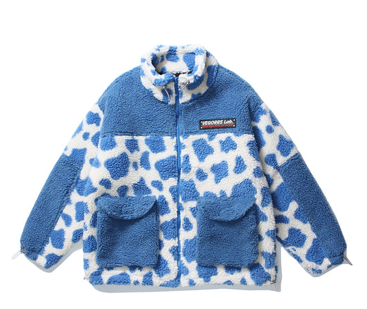 Abrigo de Lana Gruesa Estampado Animal Multicolor para Hombre y Mujer - Image 8