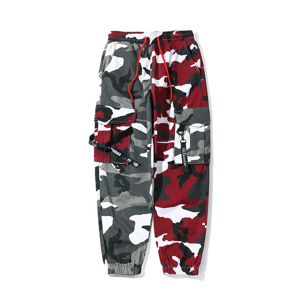 Pantalones Cargo Estilo Harajuku con Múltiples Bolsillos - Diseño Hip-hop Urbano