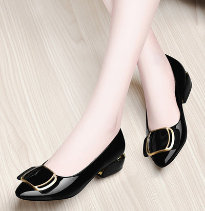 Zapatos Mary Jane de Tacón Medio en Cuero Suave - Image 6