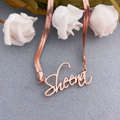 Collar Personalizado con Nombre en Acero Inoxidable - Cadena Serpiente para Mujer - Image 8