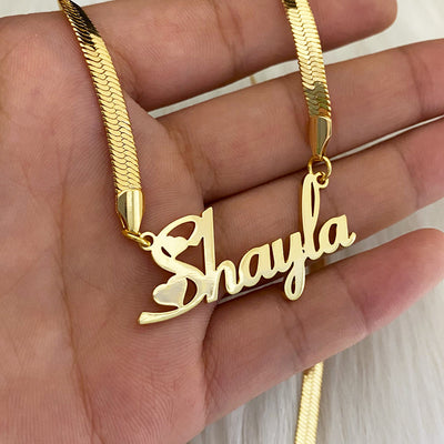 Collar Personalizado con Nombre en Acero Inoxidable - Cadena Serpiente para Mujer - Image 9