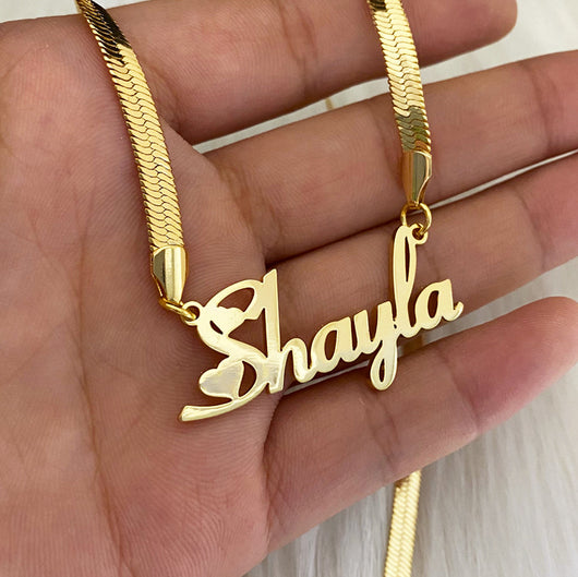 Collar Personalizado con Nombre en Acero Inoxidable - Cadena Serpiente para Mujer - Image 9