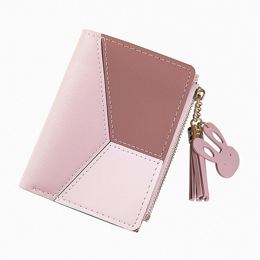 Monedero Coreano con Detalles de Contraste y Borlas - Cartera Compacta para Tarjetas - Image 5