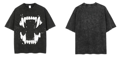 Camiseta Oversize de Algodón Puro con Estampado Grande para Hombre - Image 10