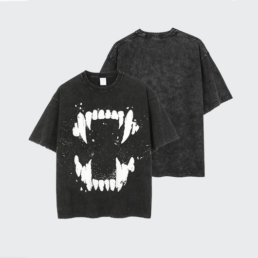 Camiseta Oversize de Algodón Puro con Estampado Grande para Hombre - Image 4